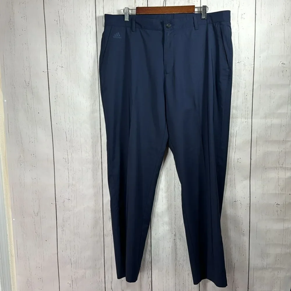 Adidas Climate Mens Pants 38X34 Chino Golf Breathable Stretch Blue Casual Pants